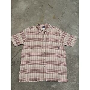 Patagonia Men's A/C Shirt Short Sleeve Organic Cotton Button Plaid XL STY52921